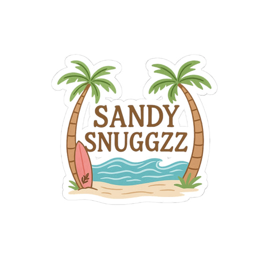 Sandy Snuggzz Beach Day Kiss-Cut Sticker